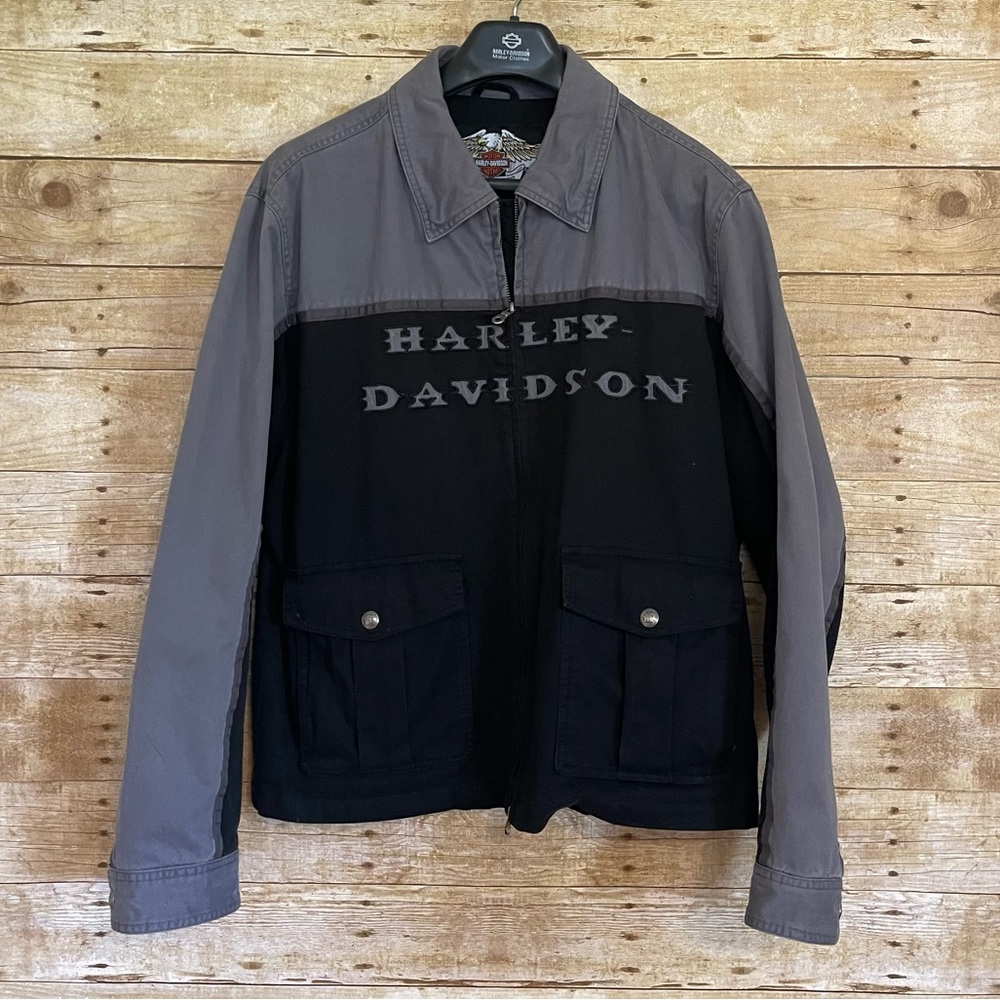 Harley Davidson Cotton Jacket Large EUC